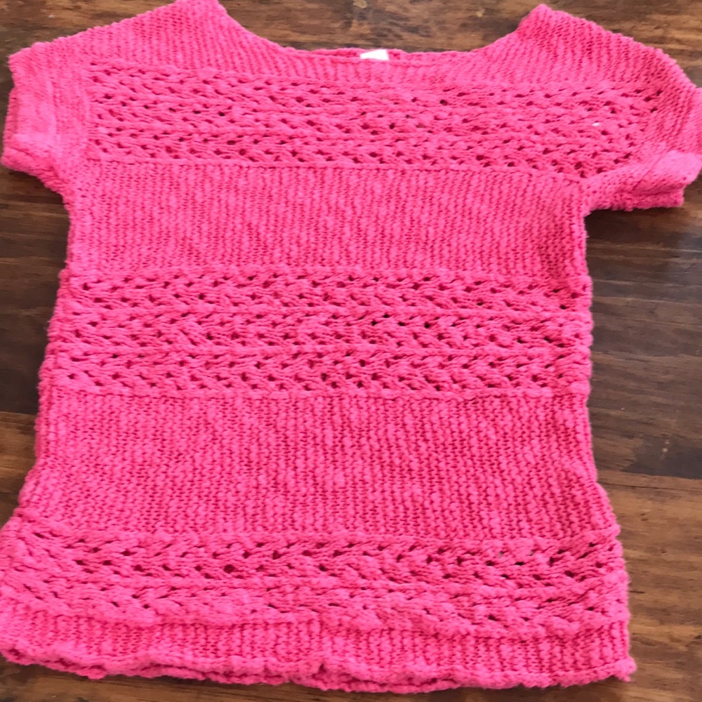 Sweater t shirt, pink knit